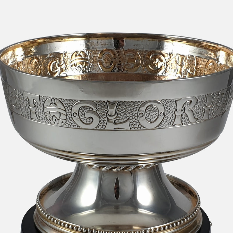 George V Sterling Silver Gilt Cup, S.Blanckensee & Sons Ltd 1922 focused in