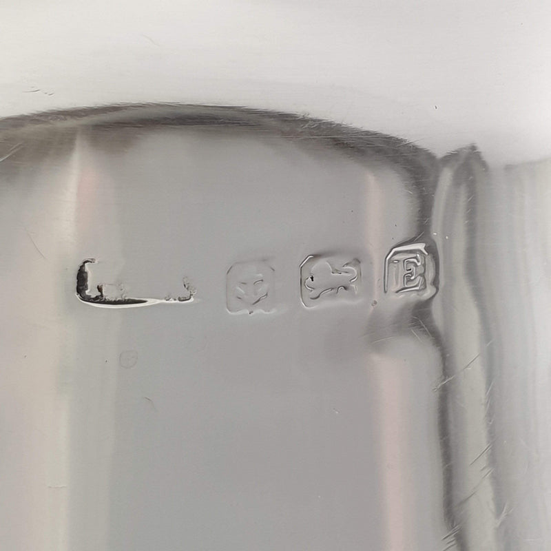 the partially rubbed silver hallmarks and makers marks