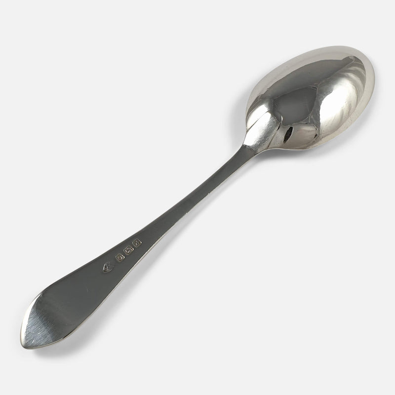 the spoon face down to view the back