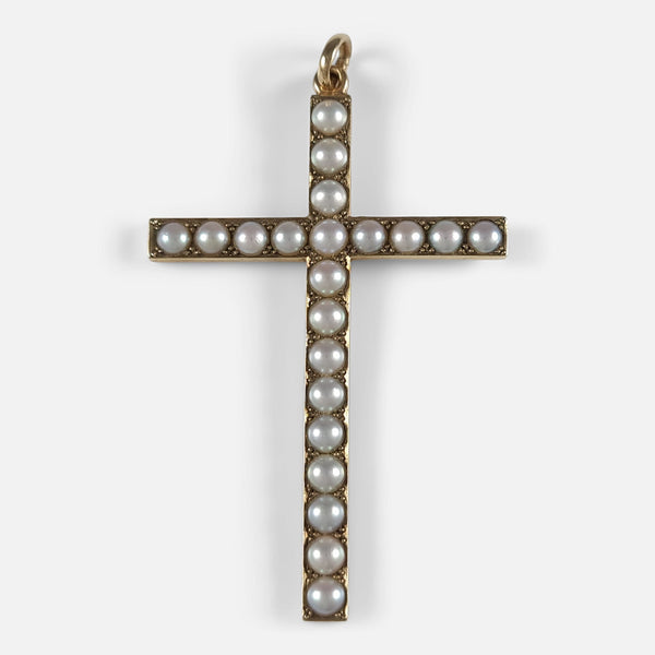 the cross pendant viewed face on