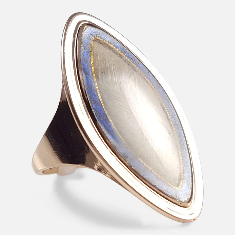 the ring viewed from the left side at a slight angle
