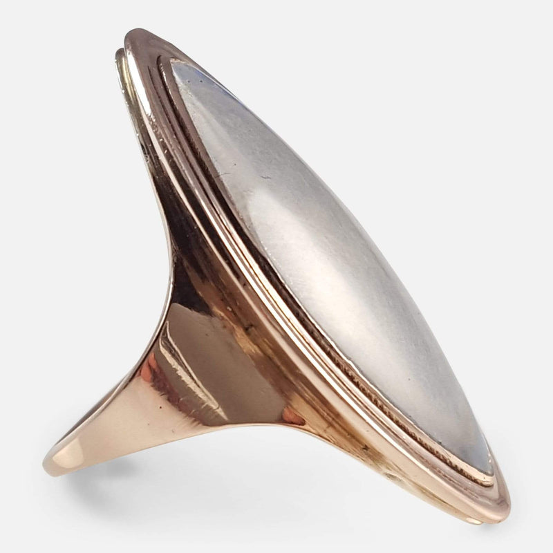 the ring viewed from the left side on