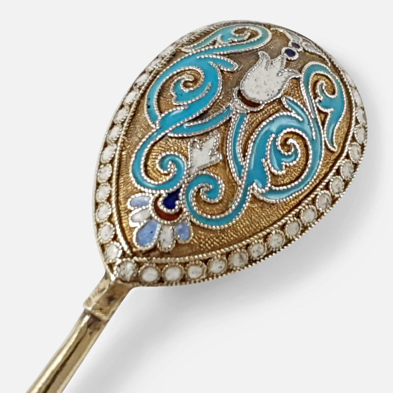 a view of the floral decoration on the back of the bowl