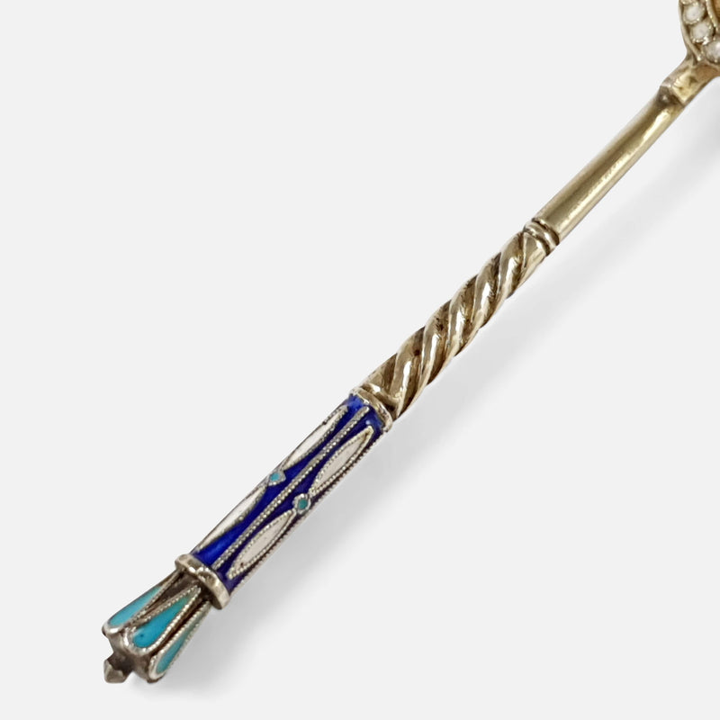 the spiral stem and enameled handle