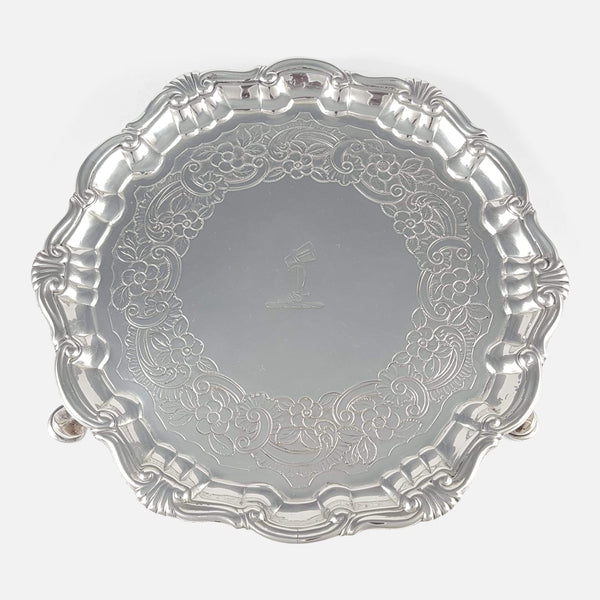 the silver salver viewed from above