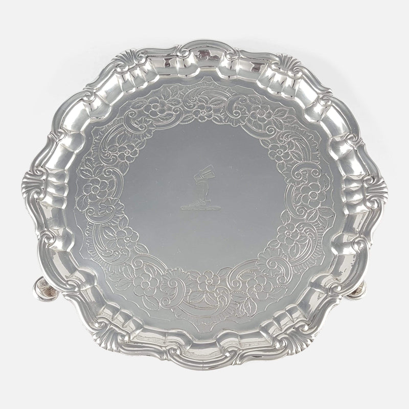 the silver salver viewed from above