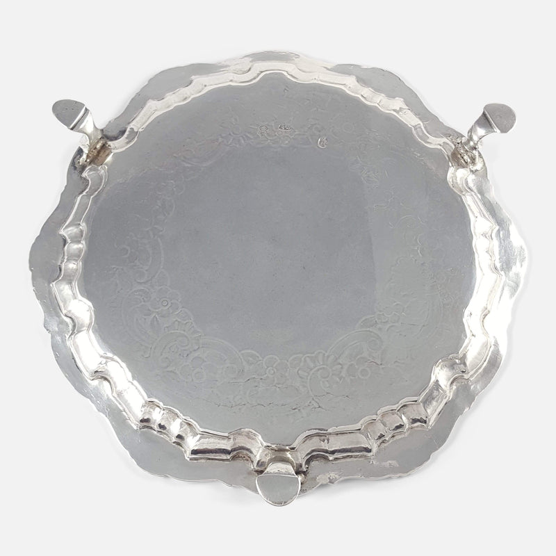 the silver salver viewed from the back