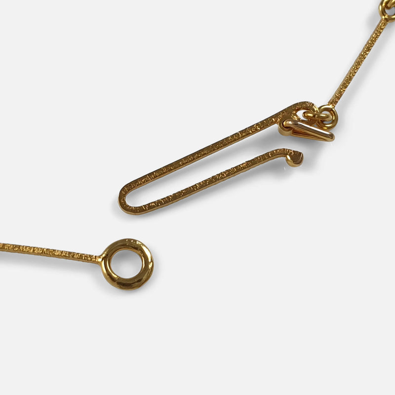 focused on the opened clasp