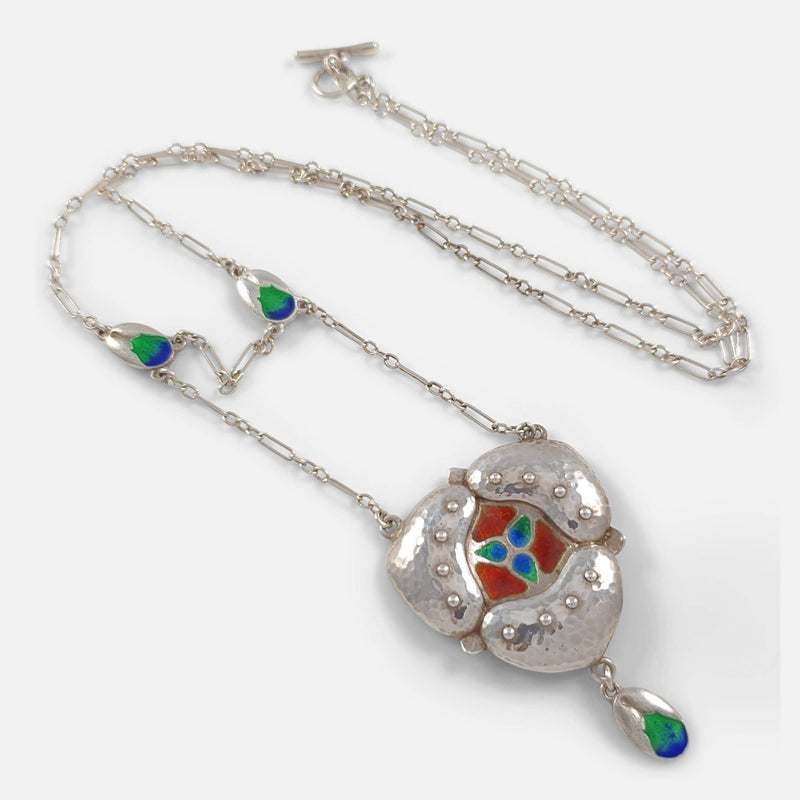 the pendant and necklace in focus