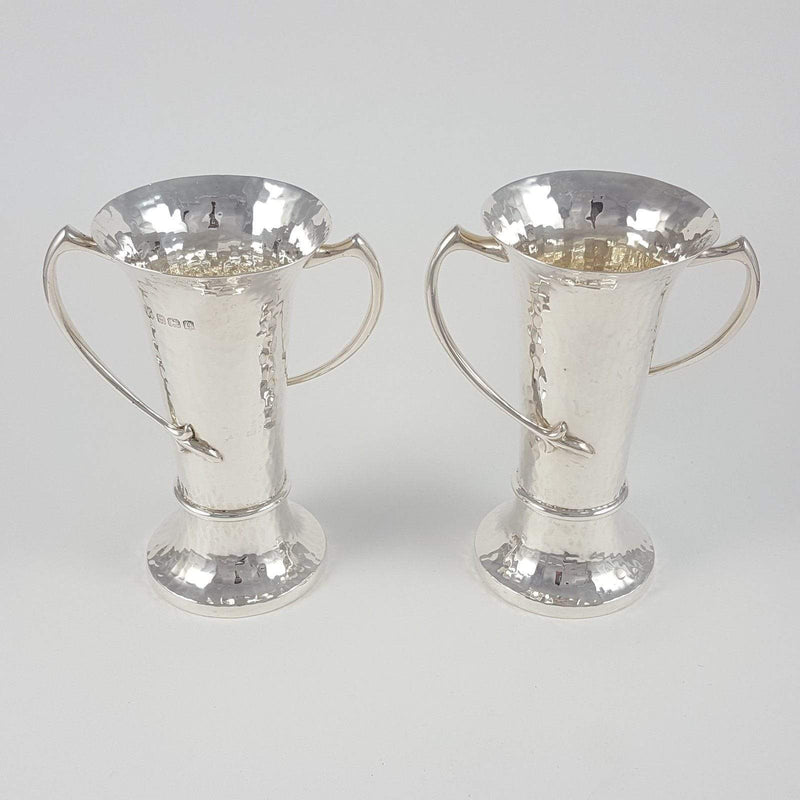 the pair of vases viewed from a slightly raised position