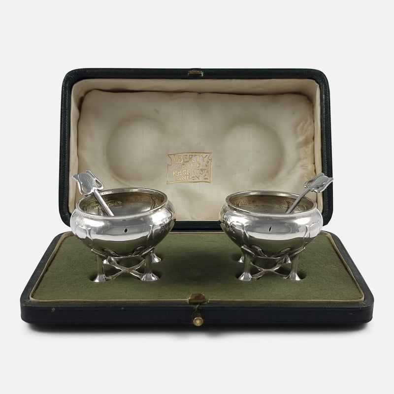 a view of the salt cellars in their case