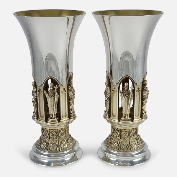 the pair of goblets rotated to be viewed from an alternate position