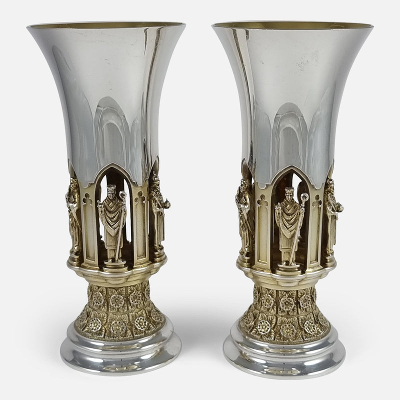 the pair of goblets rotated to be viewed from an alternate position