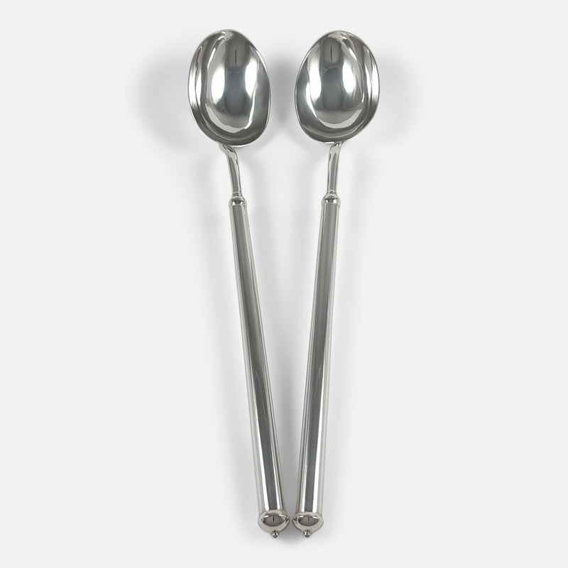 a birds eye view of the pair of serving spoons