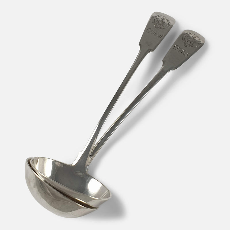 the toddy ladles viewed diagonally with bowls to forefront