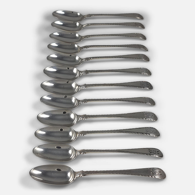 a side on view of the teaspoons