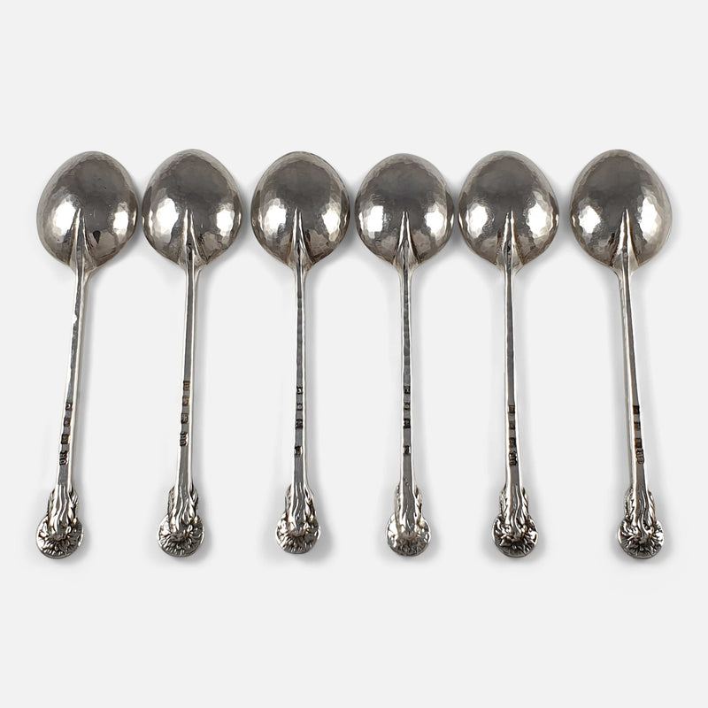the teaspoons viewed from the back