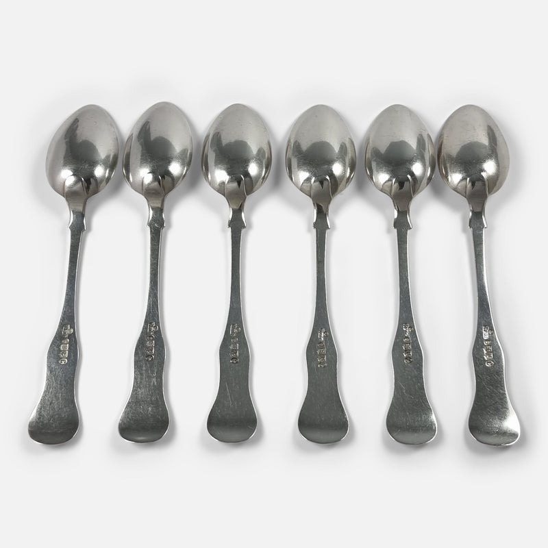 the teaspoons face down