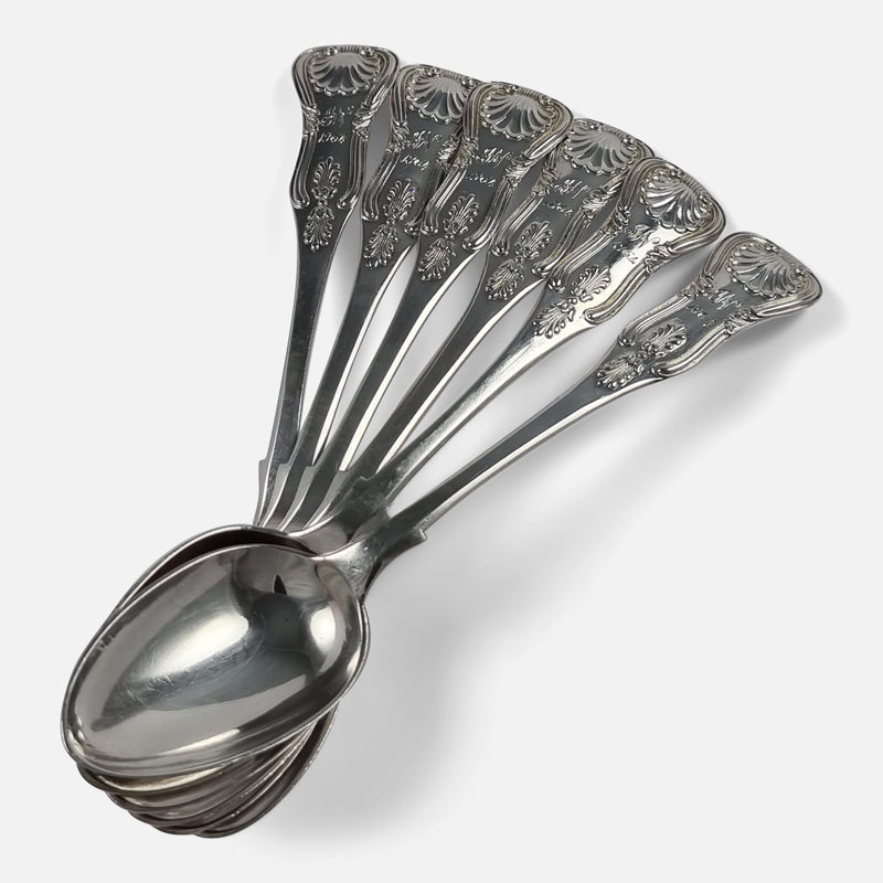 the teaspoons fanned out 