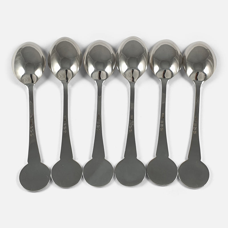 the teaspoons turned around to view the back