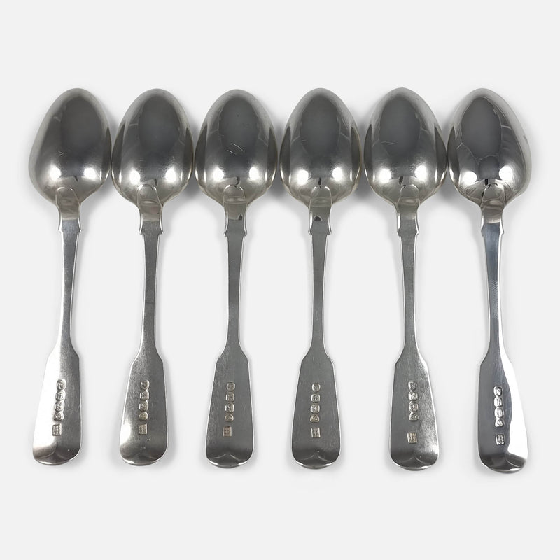 the back of the teaspoons