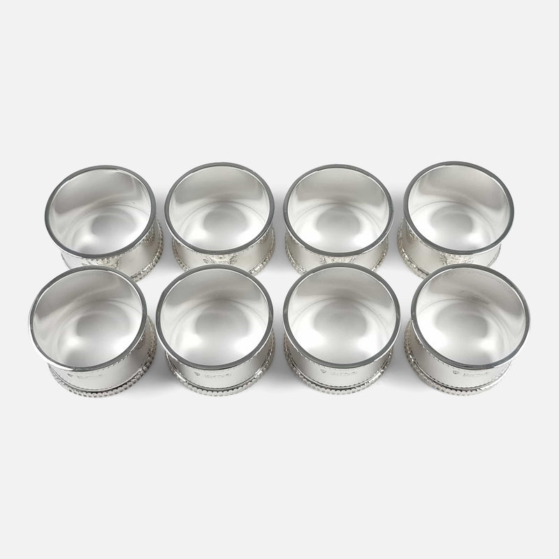 a birds eye view of the napkin rings