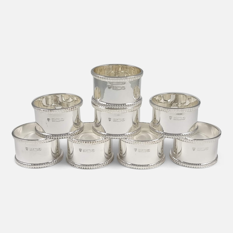 the napkin rings stacked on top of one another