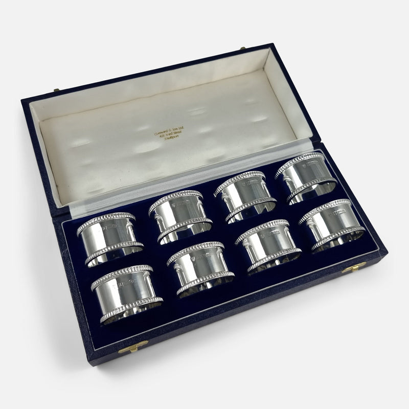 a view of the napkin rings in their case