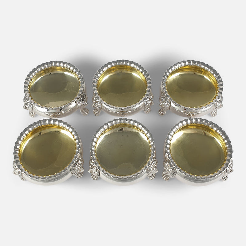 a birds eye view of the Georgian table salts