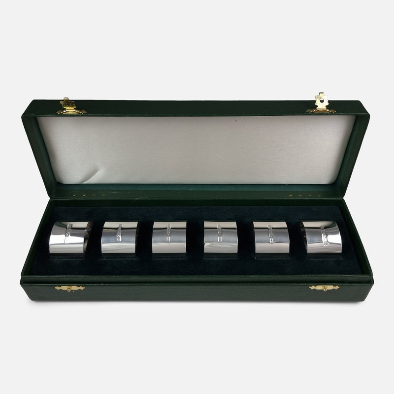 a view of the napkin rings in their case