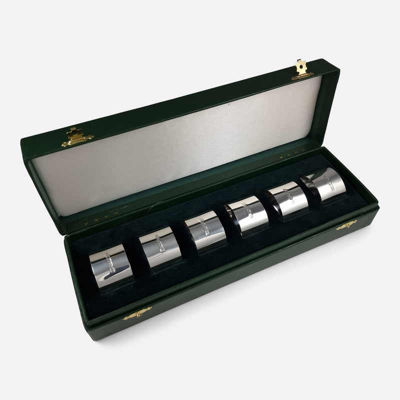 the napkin rings viewed in their original case