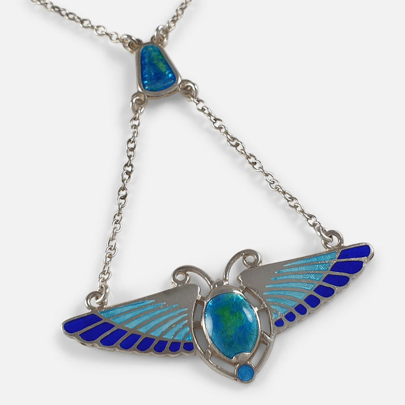 Silver on sale scarab pendant