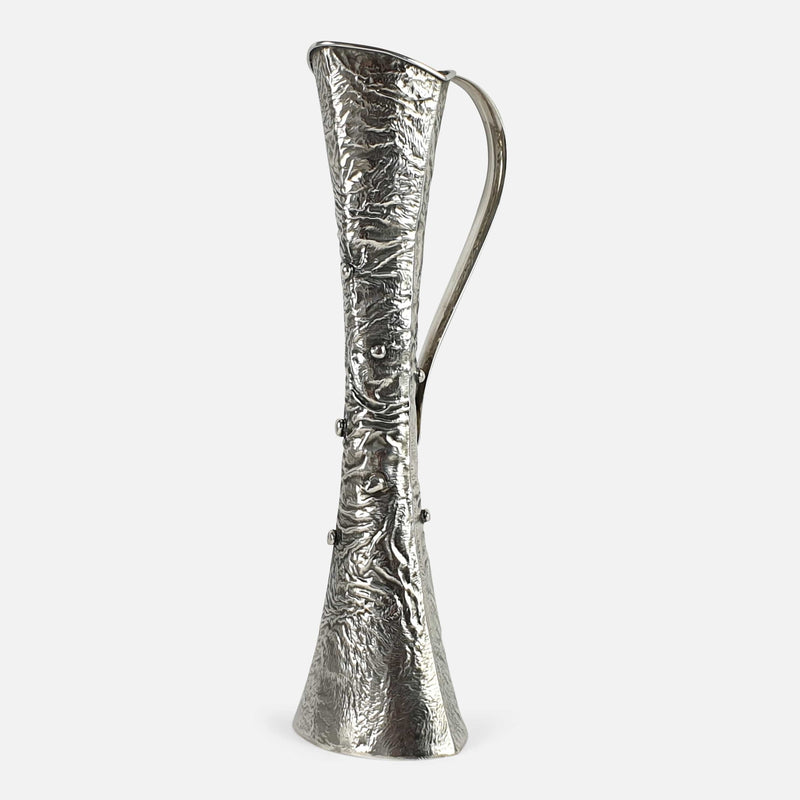 the silver Samorodok bud vase viewed from the right