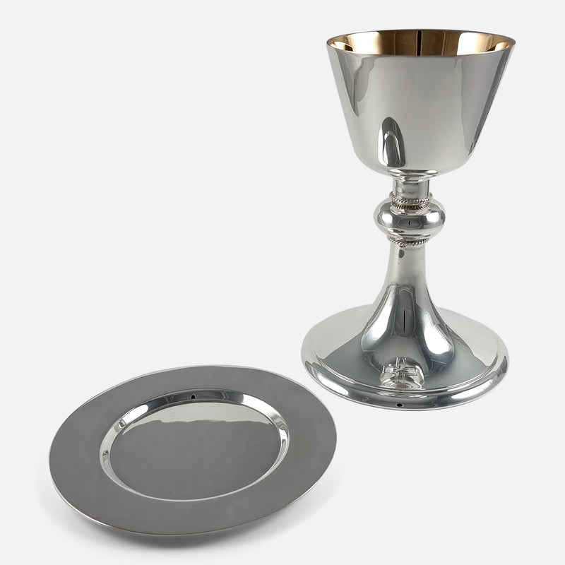 the chalice and paten next to each other