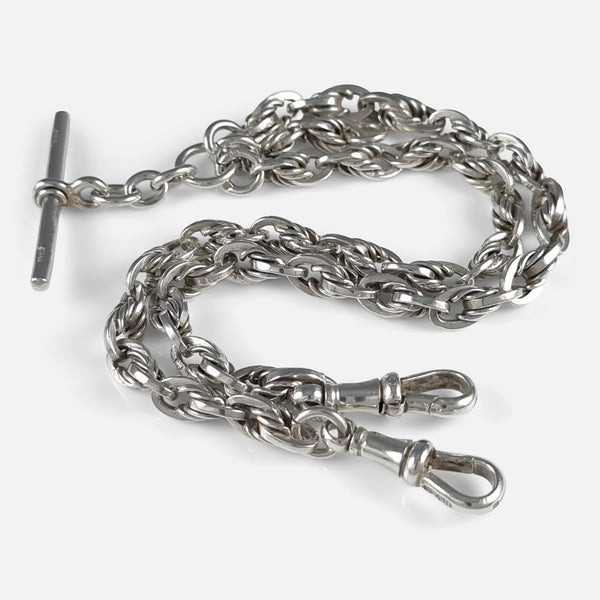 a side on view of the silver chain