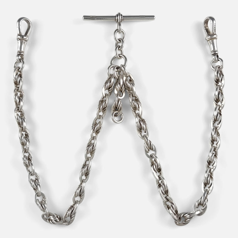 the watch chain presented in the way it was intended to be worn