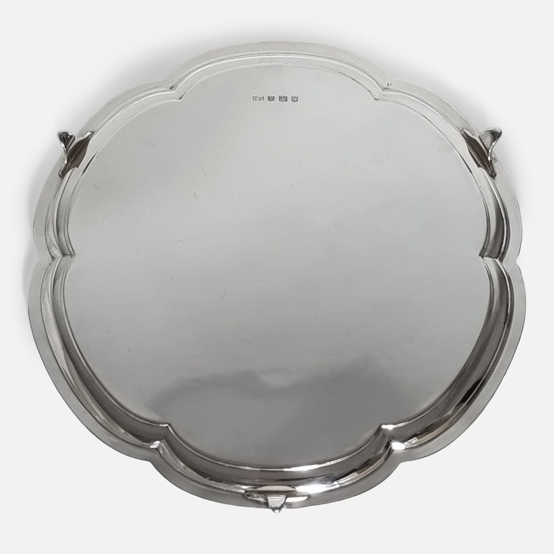 the salver face down to view the back