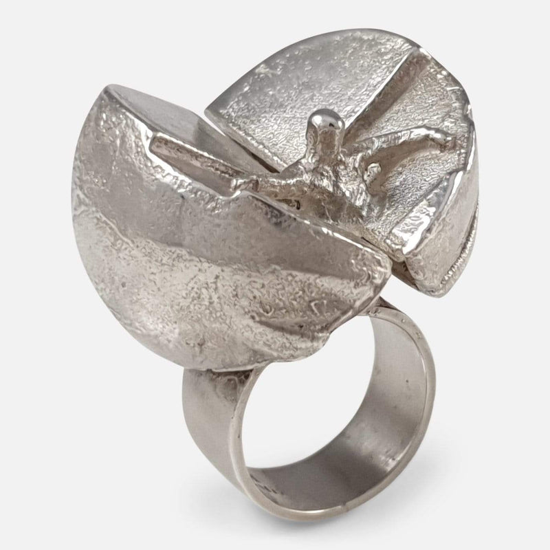 the silver ring viewed from above