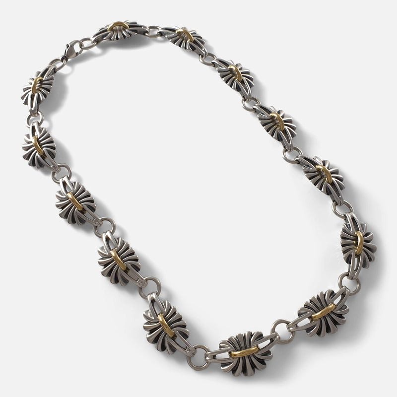 the necklace viewed diagonally