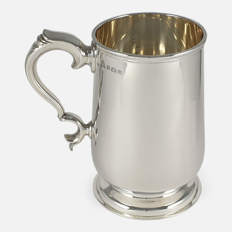 a side on view of the tankard