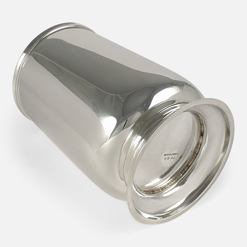 the tankard resting on its side with a view of the underside