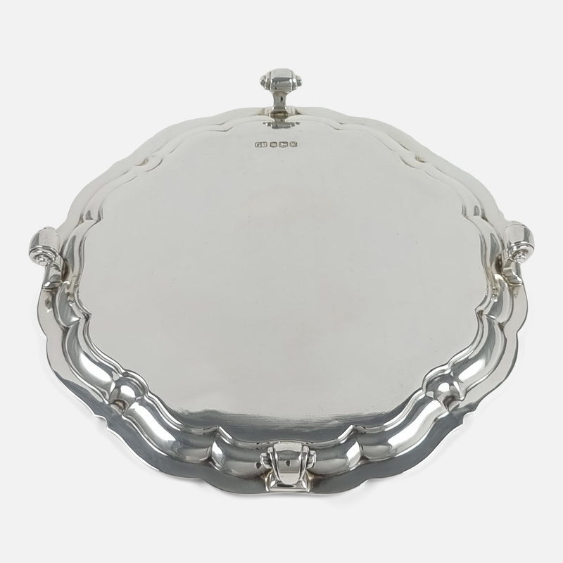 the underside of the salver