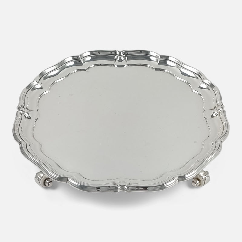 a view of the salver from a slightly raised position