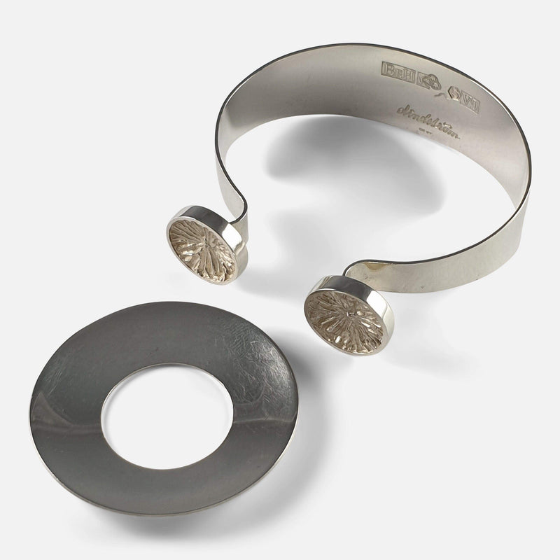 the bangle opened ready to wear