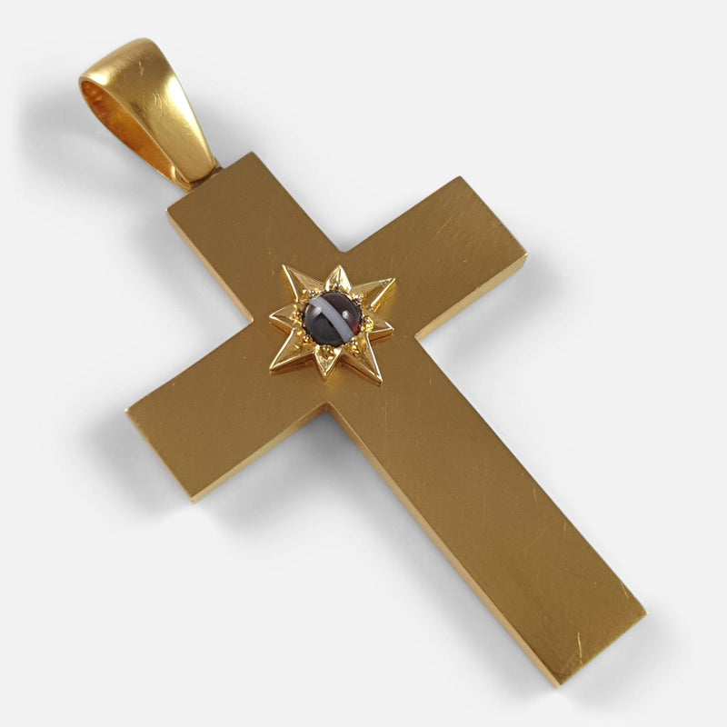 the cross pendant viewed diagonally