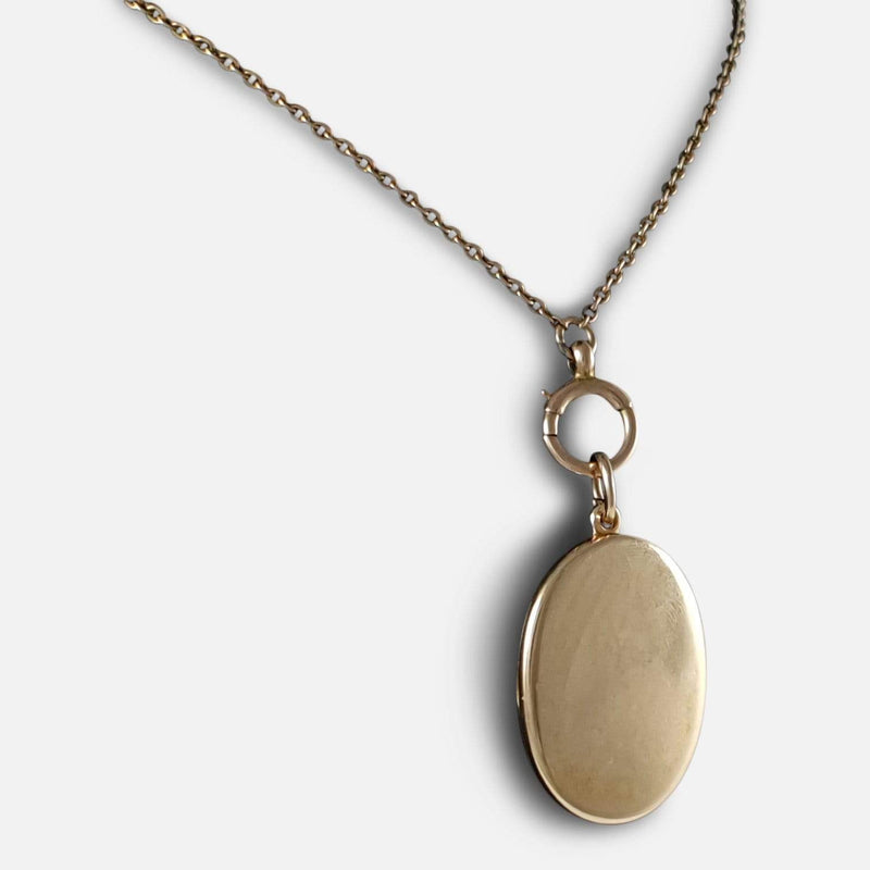 the locket pictured as it would sit around the neck