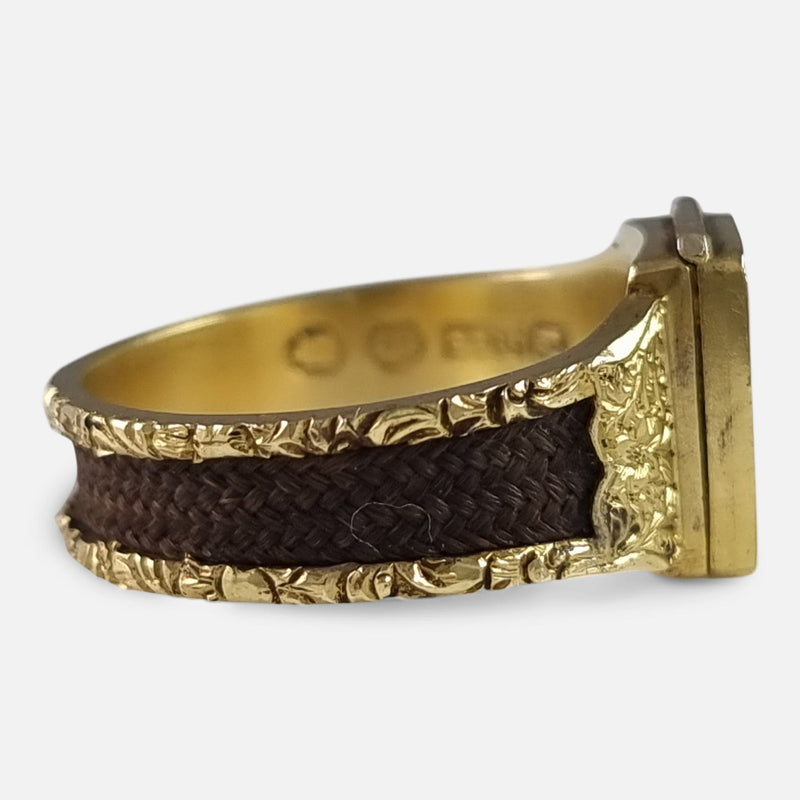 the ring viewed side on