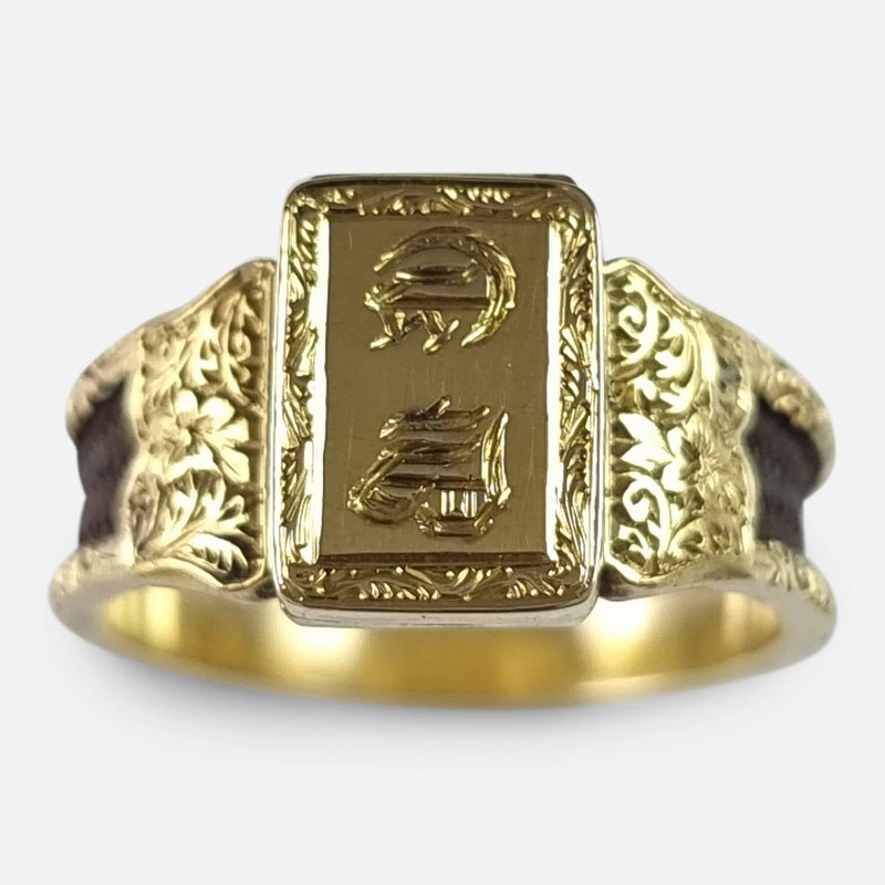 a birds eye view of the face of the ring