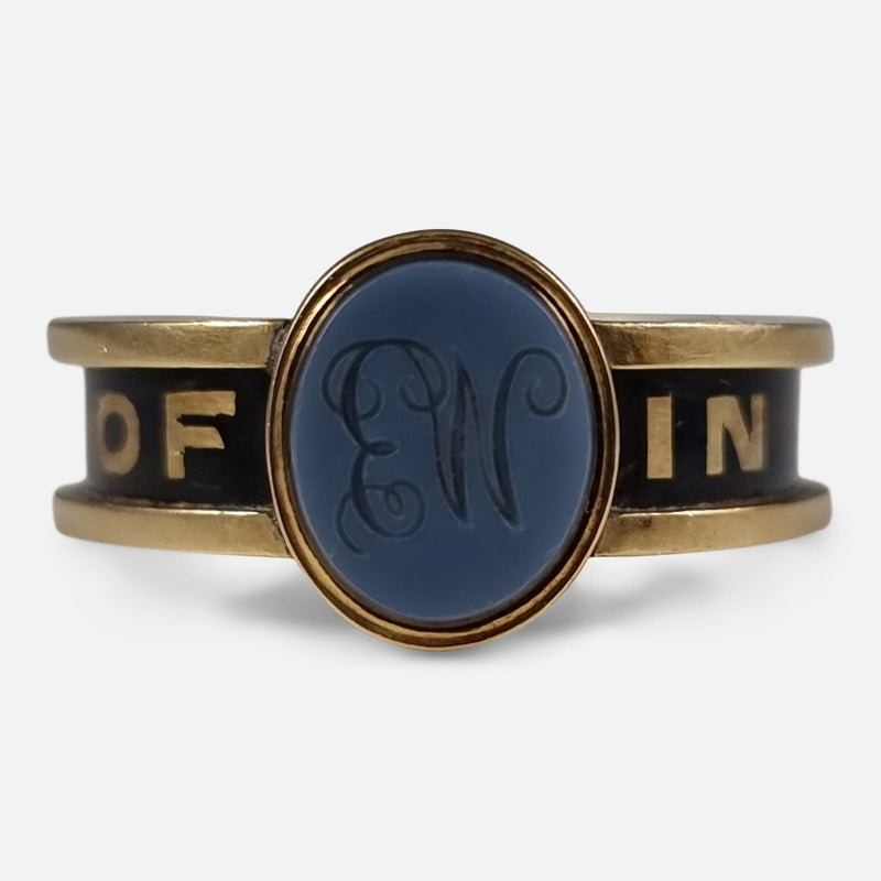 the mourning ring viewed from the front