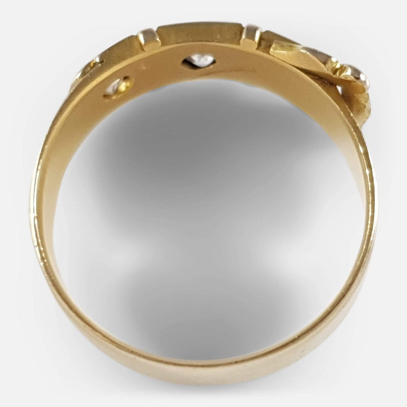the gold ring viewed from above